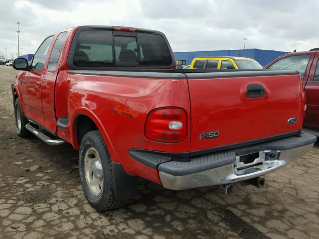 2FTRX08W9XCA65525 - 1999 FORD F150 RED photo 3