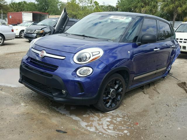 ZFBCFADH7GZ037265 - 2016 FIAT 500L TREKK BLUE photo 2