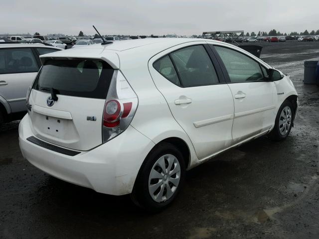 JTDKDTB32C1030881 - 2012 TOYOTA PRIUS C WHITE photo 4