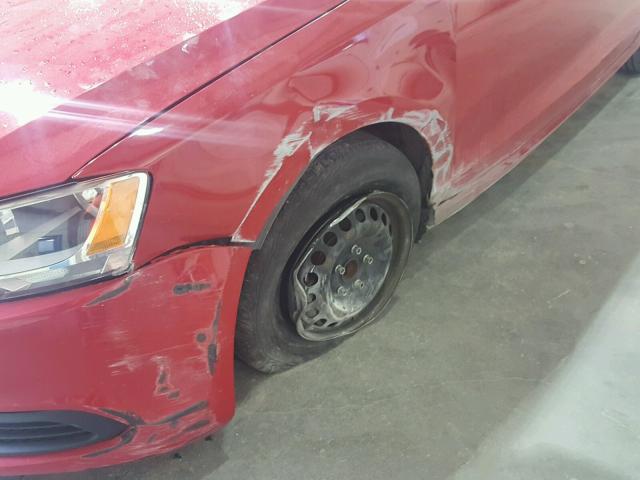 3VW2K7AJ6DM451789 - 2013 VOLKSWAGEN JETTA BASE 红色 照片 9