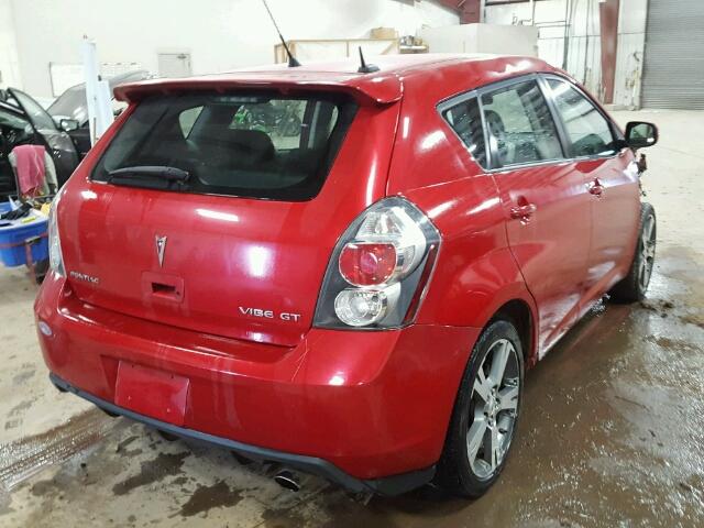 5Y2SR67009Z442762 - 2009 PONTIAC VIBE GT RED photo 4