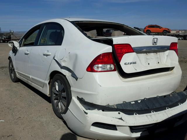 19XFA1F95AE021793 - 2010 HONDA CIVIC EXL WHITE photo 3