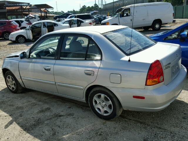 KMHCG45C64U534343 - 2004 HYUNDAI ACCENT GL SILVER photo 3