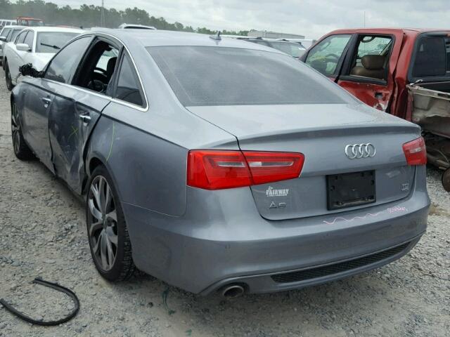 WAUHMAFC8EN057486 - 2014 AUDI A6 PRESTIG GRAY photo 3