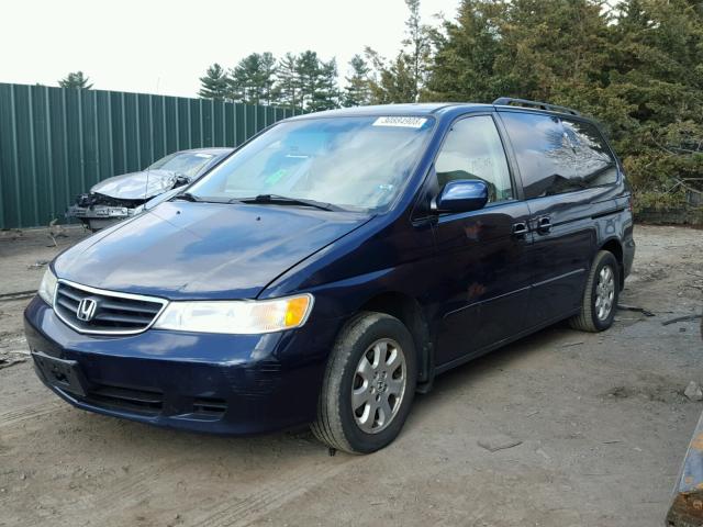 5FNRL18793B032456 - 2003 HONDA ODYSSEY EX BLUE photo 2