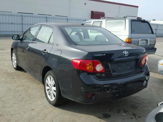 1NXBU40E59Z075133 - 2009 TOYOTA COROLLA BA BLACK photo 3