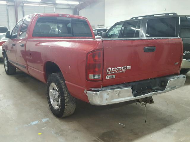 3D7KA28C54G271157 - 2004 DODGE RAM 2500 S RED photo 3