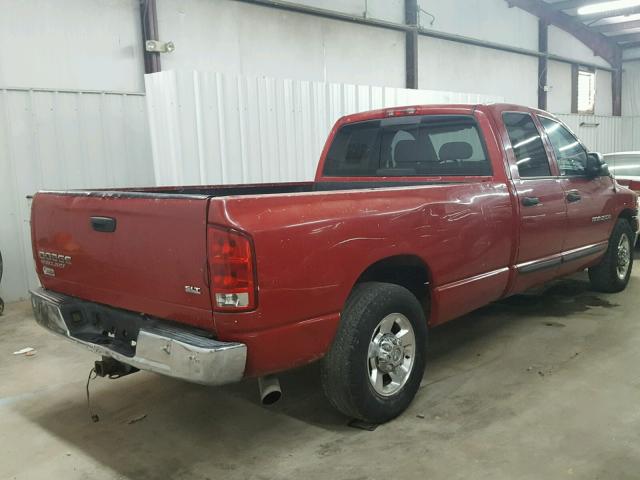 3D7KA28C54G271157 - 2004 DODGE RAM 2500 S RED photo 4