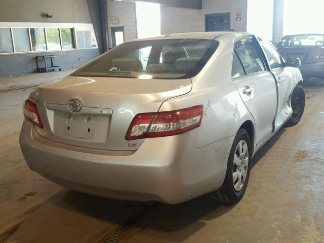 4T4BF3EK9AR020245 - 2010 TOYOTA CAMRY BASE SILVER photo 4