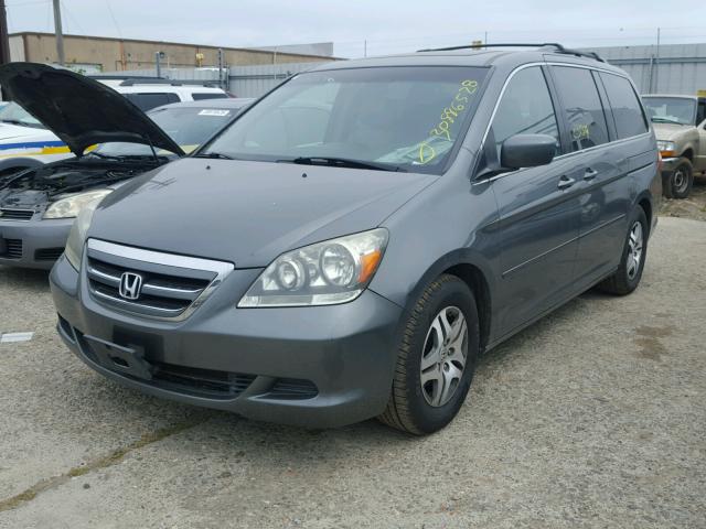 5FNRL38677B416308 - 2007 HONDA ODYSSEY EX BLUE photo 2