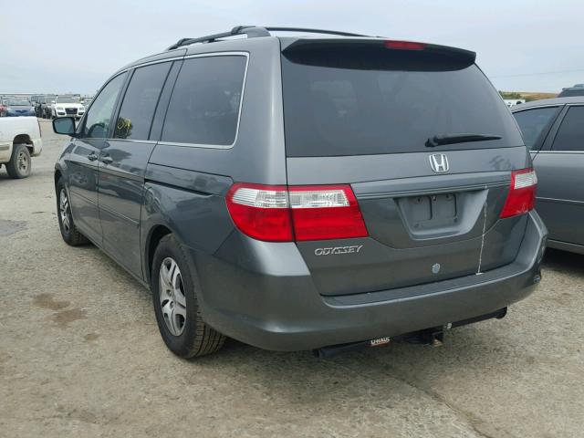 5FNRL38677B416308 - 2007 HONDA ODYSSEY EX BLUE photo 3