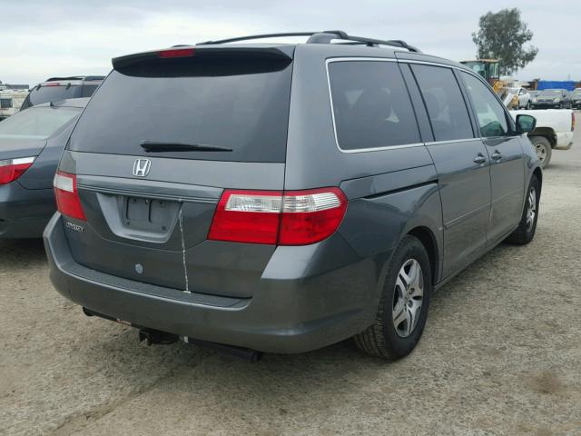 5FNRL38677B416308 - 2007 HONDA ODYSSEY EX BLUE photo 4