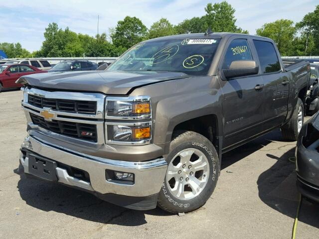 3GCUKREC6FG147205 - 2015 CHEVROLET SILVERADO BROWN photo 2