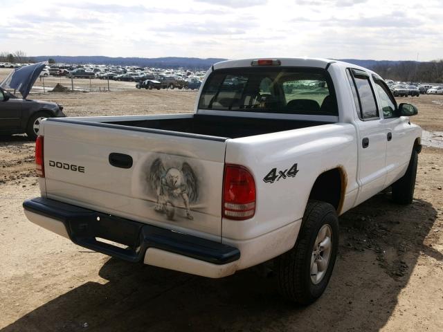 1D7HG38N23S334660 - 2003 DODGE DAKOTA QUA WHITE photo 4