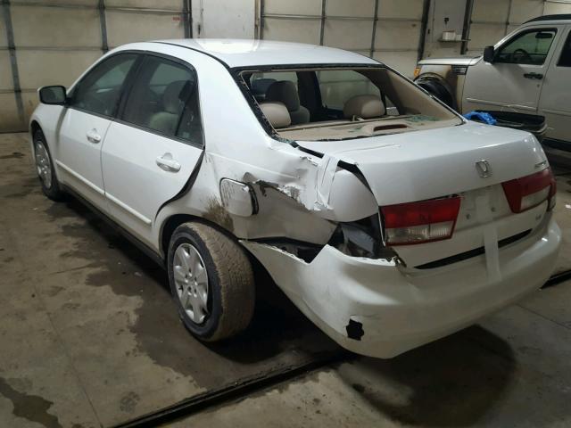 1HGCM56403A122320 - 2003 HONDA ACCORD LX WHITE photo 3