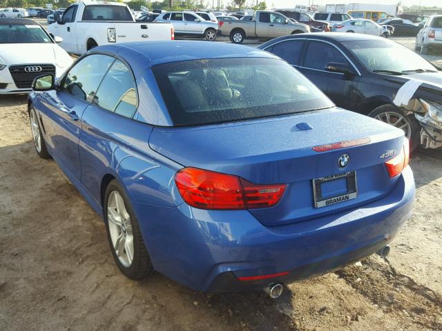 WBA3T3C5XG5A41360 - 2016 BMW 435 I BLUE photo 3