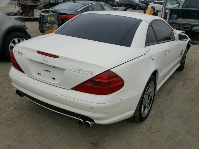 WDBSK75F35F102565 - 2005 MERCEDES-BENZ SL 500 WHITE photo 4