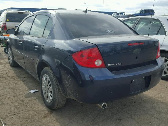 1G1AS58H997130149 - 2009 CHEVROLET COBALT LS BLUE photo 3