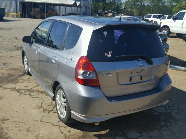 JHMGD38677S007389 - 2007 HONDA FIT S SILVER photo 3