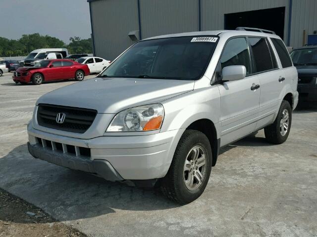 2HKYF18534H536876 - 2004 HONDA PILOT EXL GRAY photo 2