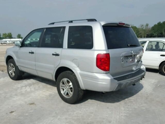 2HKYF18534H536876 - 2004 HONDA PILOT EXL GRAY photo 3