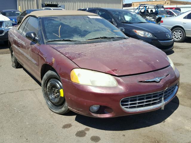 1C3EL55UX1N662294 - 2001 CHRYSLER SEBRING LX RED photo 1