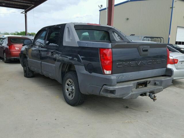 3GNEC13T53G165039 - 2003 CHEVROLET AVALANCHE CHARCOAL photo 3