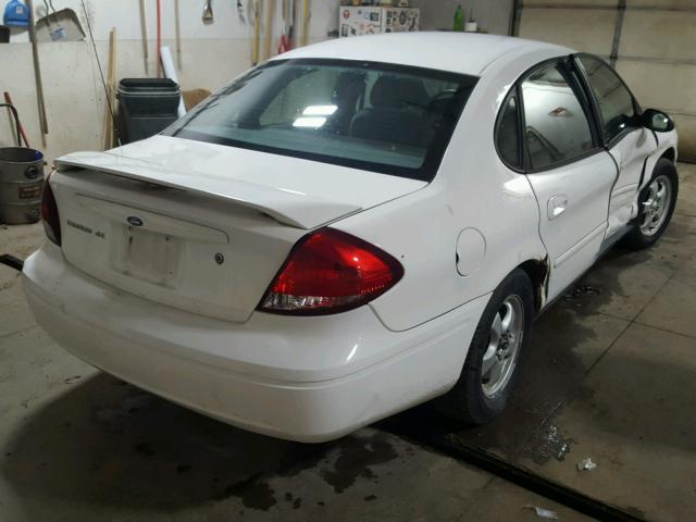 1FAFP53U07A102152 - 2007 FORD TAURUS SE WHITE photo 4