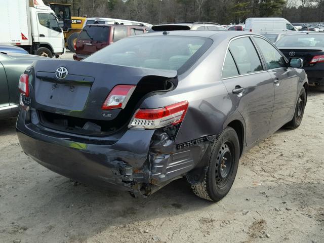 4T4BF3EK2BR201348 - 2011 TOYOTA CAMRY BASE GRAY photo 4