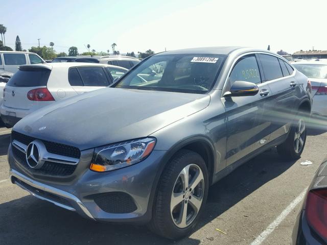 WDC0J4KB0HF148056 - 2017 MERCEDES-BENZ GLC COUPE GRAY photo 2