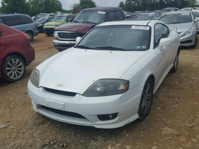 KMHHN65F46U207041 - 2006 HYUNDAI TIBURON GT WHITE photo 2