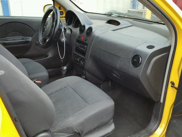 KL1TD66616B672251 - 2006 CHEVROLET AVEO BASE Դեղին լուսանկար 5