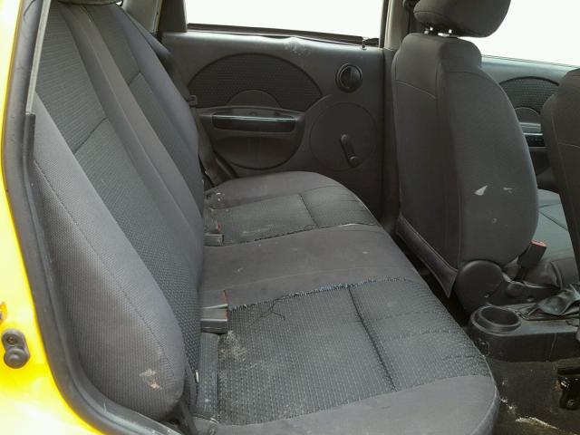 KL1TD66616B672251 - 2006 CHEVROLET AVEO BASE Դեղին լուսանկար 6