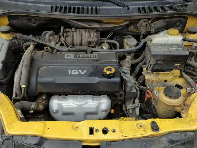 KL1TD66616B672251 - 2006 CHEVROLET AVEO BASE Դեղին լուսանկար 7
