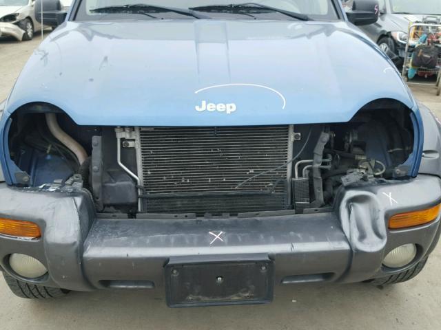 1J4GL48KX3W663459 - 2003 JEEP LIBERTY SP BLUE photo 9