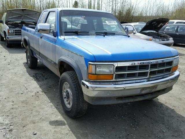 1B7GG23X4PS225552 - 1993 DODGE DAKOTA BLUE photo 1