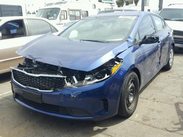 3KPFL4A74JE183724 - 2018 KIA FORTE LX BLUE photo 2