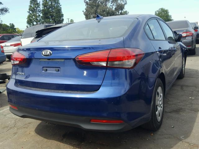 3KPFL4A74JE183724 - 2018 KIA FORTE LX BLUE photo 4