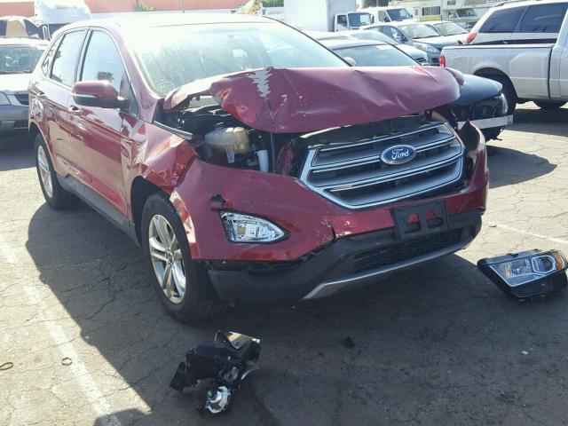 2FMPK3J97GBC59614 - 2016 FORD EDGE SEL RED photo 1