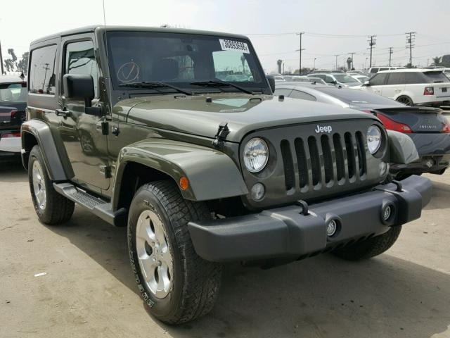 1C4AJWBG8FL768962 - 2015 JEEP WRANGLER S GREEN photo 1