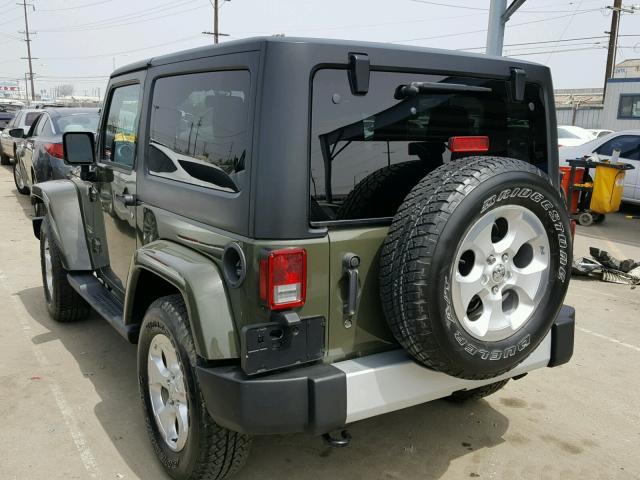 1C4AJWBG8FL768962 - 2015 JEEP WRANGLER S 绿色 照片 3