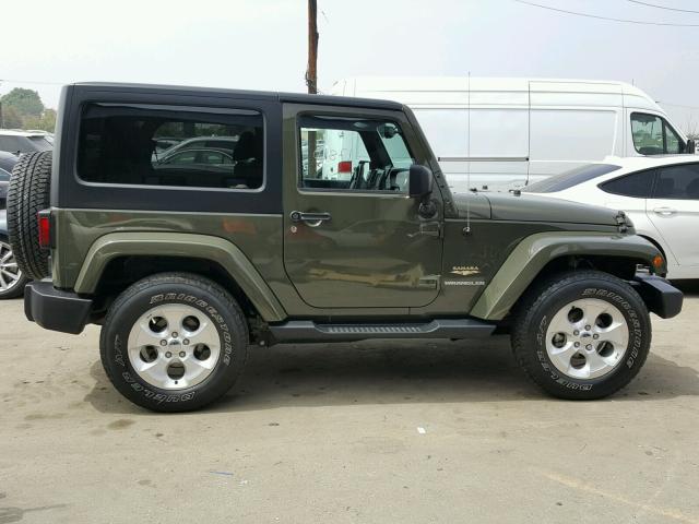 1C4AJWBG8FL768962 - 2015 JEEP WRANGLER S 绿色 照片 9