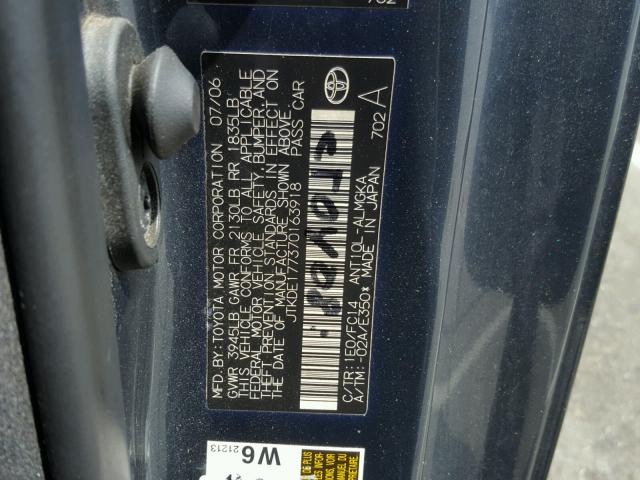 JTKDE177370163918 - 2007 TOYOTA SCION TC 石墨色 照片 10