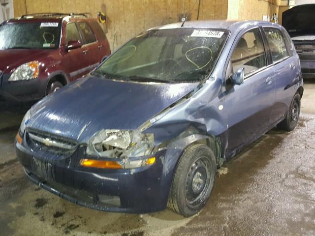 KL1TD66637B792859 - 2007 CHEVROLET AVEO BASE Կապույտ լուսանկար 2