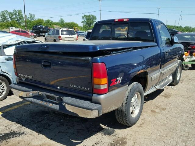 1GCEK14V3XZ105066 - 1999 CHEVROLET SILVERADO BLUE photo 4