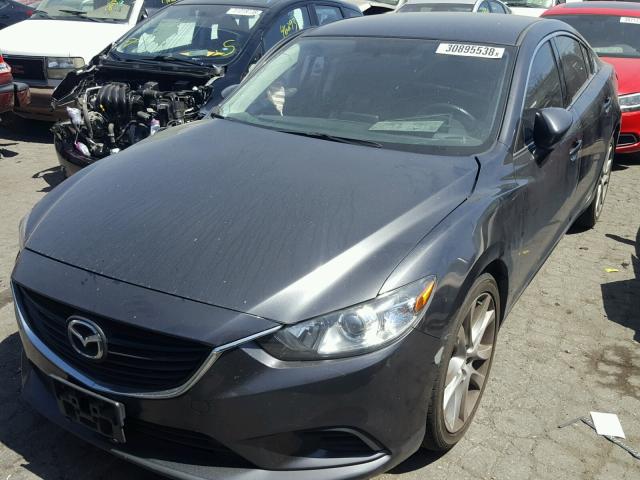 JM1GJ1V50G1434140 - 2016 MAZDA 6 TOURING GRAY photo 2