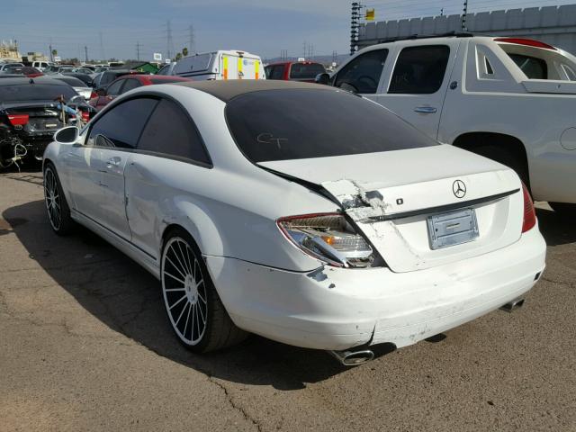 WDDEJ71X38A010539 - 2008 MERCEDES-BENZ CL 550 WHITE photo 3