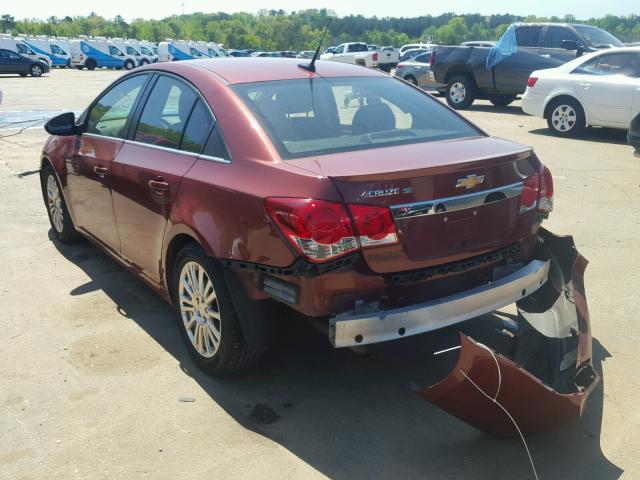 1G1PJ5SC3C7396560 - 2012 CHEVROLET CRUZE ECO BROWN photo 3