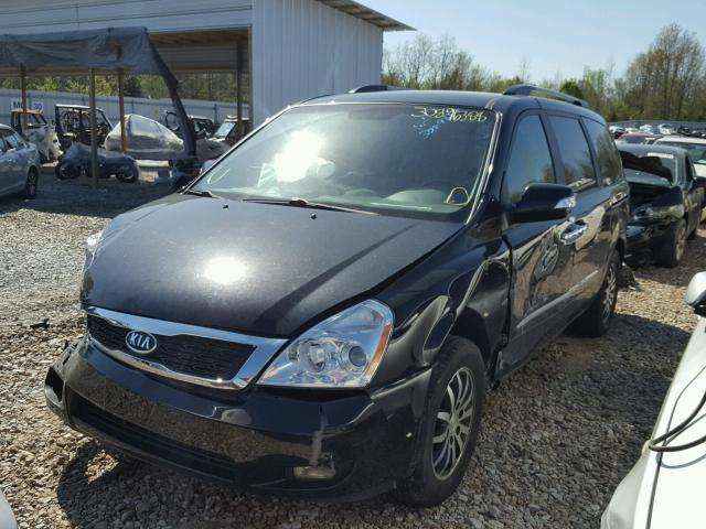 KNDMH4C74C6493225 - 2012 KIA SEDONA EX BLACK photo 2