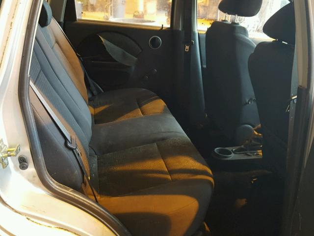 KL1TD66627B757536 - 2007 CHEVROLET AVEO BASE Gümüş fotoğraf 6